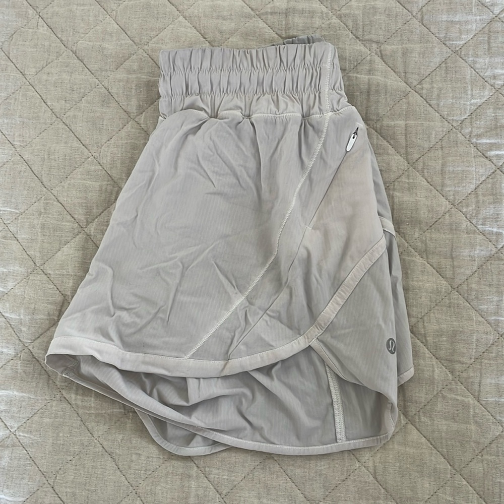 lululemon athletica Light Gray Layered Athletic Shorts